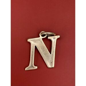 .925 Letter N Sterling Silver Jewelry Charm #alphabet #name